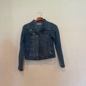 Girls Cisono Jean Jacket Large Distressed